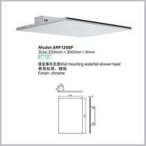 All copper waterfall spray head bathtub faucet bathroom shower head hotel bath faucet big water