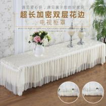 TV cabinet cover dust cover TV cabinet cover cloth lace European style pastoral rectangular table cloth shoe cabinet cover