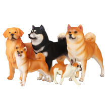 Simulation animal model Big golden retriever Akita dog Bulldog Shiba Inu pet dog Plastic solid toy male ornaments