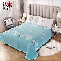 Milk velvet bed cover double-sided dual-use cotton winter thickened milk velvet bed cover double-sided dual-use one velvet and one cotton cover