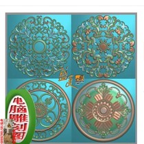 European hollow foreign flower decal disc decoration carved figure jdp relief figure Gray scale figure Wood carving figure Computer engraving