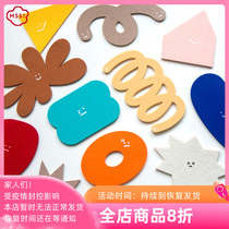 MSS Meow Equestrian Sweetness Donut Spring Bag House Cute Flower Felt Wall Stickup Cup Mat Table Heat Insulation Cushion Decoration Dins