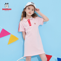 Babu Bean Children Dress Girl Dress Girl Dress Summer Style Children Foreign Air Fashion Short Sleeve Girl Casual Sports Polo Skirt