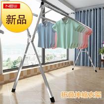 Bathroom stainless steel adhesive hook market drying c hanger floor folding indoor stainless steel assembly telescopic folding suit