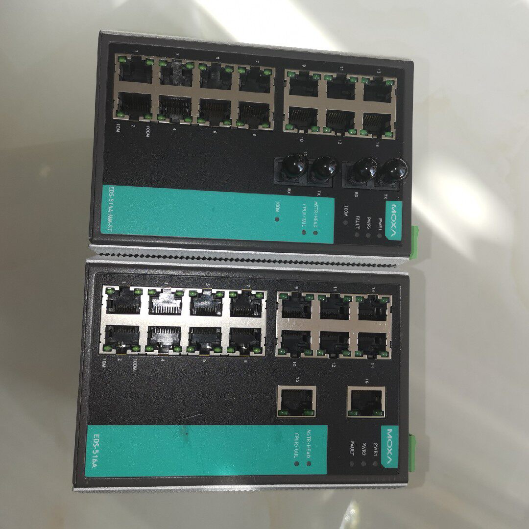 moxa EDS-516A-MM-ST Industrial Ethernet managed switch 14 Electrical ports 2 optical ports