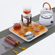 Glass automatic tea set lazy anti-hot kung fu tea set LOGO gift customization company shop opening companion gift