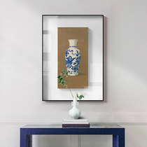 Year of year China does not change the new Chinese style Chinese wind Xuanguan decoration painting blue green flower porcelain ware hanging drawing living room stereo mural painting