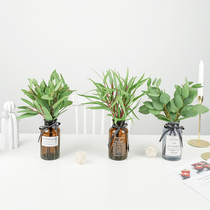 ins Nordic simulation plant green leaves fake leaves simulation flower blade vase flower arrangement auxiliary material living room decoration ornaments