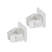 Creative clip mop adhesive hook home toilet mop storage stick-free punch broom Wall Wall fixed