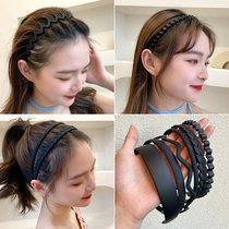 Hair hoop female face non-slip pressure hair wide-side hairband headband headband Korean version of thin teeth Korea sweet Net Red simple hairpin