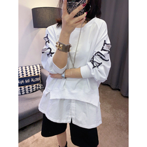 Foreign Air Leave Two Wee Coats Women Han Editions Loose Letters Printed 2022 Spring Autumn New Womens Clothing European Post European Goods Tide