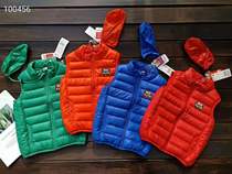 Male and female children autumn and winter stand collar down vest light down warm vest