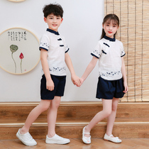 Childrens Han clothes girl plays out to suit boys Tang dress Republic of China Wind Costume China Wind Suit Elementary School Student Dance Suit