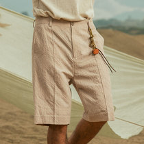 SOARIN Independent Retro Muscular Sense Straight Barrel Shorts Male Inron Wind thinner Business casual 50% Western dress pants