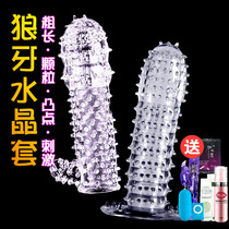 Wolf Braces Gill With Large Grain Male Crystal Penis Sleeve Coarse long Wear turtle head room Bed Climax Spice