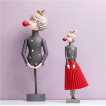 Creative Pavilion abstract character ornaments shopping mall beautiful Chen sculpture clothing store booth decoration living room decoration