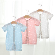 Baby clothes Summer and thin summer clothes Harsuit one-piece clothes Summer 6 1 12 months female male baby short sleeve male young child