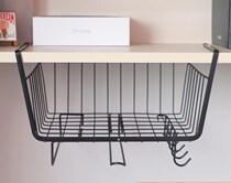 * Wall hanging cabinet dormitory bookshelf wall hanging basket iron frame under dormitory hanging basket home basket bookcase desktop bed storage