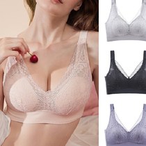 Bra large chest small underwear Lace beautiful back Simple and comfortable large chest small breathable thin adjustable bra