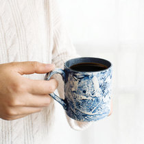 Japan Made Coarse Pottery Mark Cup Coffee Black Tea Cup Office Tea Cup Lovers Water Glass Creative Personality Ceramic Tea Cup