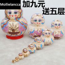 Genuine original ten-layer Russian doll 10-layer high-grade basswood holiday gift childrens educational toys