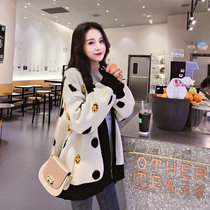  sandro moscoloni cardigan sweater jacket womens 2021 spring and autumn Korean wool sweater loose and thin