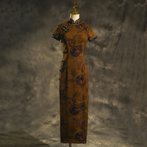 National tide cheongsam 2021 New retro Chinese style long modified old Shanghai daily dress women Autumn