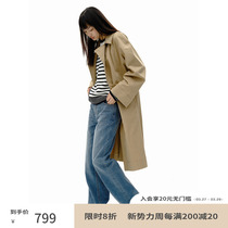 RandomPiece 2022 new high - quality sopima cotton double - door lap with belt coat female