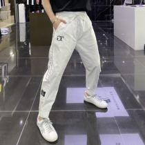 2020 Spring Wear new pants mens Tide brand sports pants loose toe leg Korean casual trousers personality Wild