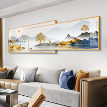 Back mountain living room decorative painting modern simple sofa background wall hanging painting Zhaocai landscape murals light luxury wall painting