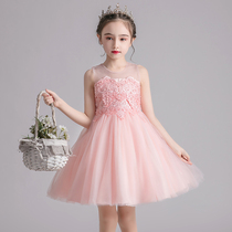 Girls  dresses summer 2021 new childrens Western style puffy yarn summer little fairy yarn skirt small fresh sundress
