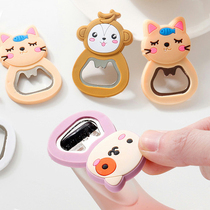 Cartoon cute silicone multifunctional wine bottle opener bottle opener beer bottle screwdriver creative refrigerator sticker