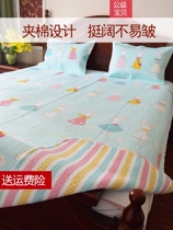 Cotton bed cover single piece of cotton cotton quilted three-piece large tatami sheet thick cotton cotton non-slip sheet