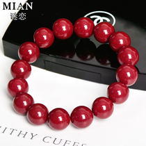 Natural cinnabar bracelet collection grade purple gold sand this year red rope bracelet female New year opening jewelry
