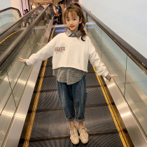 Korean girls autumn suit children Net Red foreign air 2021 New Korean fashion girl autumn clothes tide