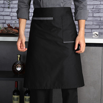 Chef Hemi apron mens Kitchen Kitchen Kitchen restaurant working apron custom LOGO home anti-fouling apron Black