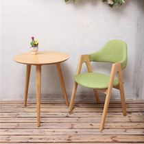 Simple Thai A chair pure solid wood creative rectangular table solid wood Japanese dining table and chair combination table simple