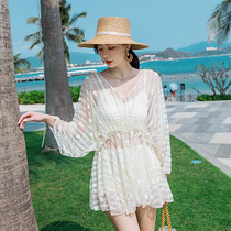 Swimsuit womens three-piece set 2021 New Summer Split size Conservative belly thin soak hot spring wear clothes holiday