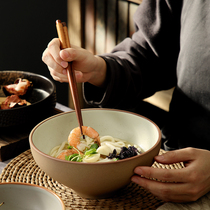 Creative Deep Bowl Ramen Bowl Big and Small Noodle Bowl Wonton Dumpling Noodle Soup Bowl High Ceramic Bowl