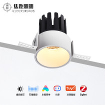 Borderless embedded led spotlight living room aisle bedroom pre-buried deep anti-glare Wall washer lamp without main light lighting