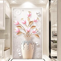 Eurostyle 2021 new 5d diamond painting full diamond embroidered gold incense vertical version living room point drilling cross embroidered rich and expensive vase