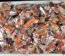 Red stone Shoushan stone seal engraving seal stone stone seal batch practice chapter material 50 square set of special chapter material