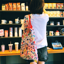 SUNNY boutique shopping bag Carefully selected LANVIN fashion illustration hand-painted graffiti shoulder bag shopping eco-friendly bag