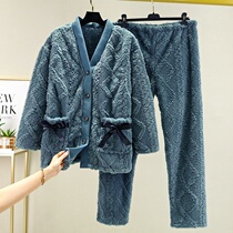 Winter moon clothing winter postpartum Autumn 11 months pregnant women pajamas winter nursing plus size 200 jin Autumn Winter