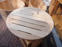 Steamed rice wooden barrel bottom steamed glutinous rice hotel hotel household steamed bottom steamed rice bucket bottom rice bucket Fir hand support custom-made