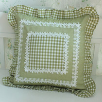 Plaid impression fabric pillow cover home sofa cushion simple car back cover bed pillow