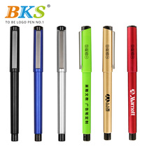 BKS Advertising Pen Custom LOGO Business Gift Pen Aggravating Metal Pen Clip Spray Triangle Pen Holder Middle Sex Pen Water Pen Brand Promotion Water Pen 100 Multi-faceted Inprint Advertisement