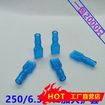 6 3-4 0 enlarged thickened double-wire blue transparent terminal sheath 2000 only 6 3 plug spring sheath flame retardant and environmental protection