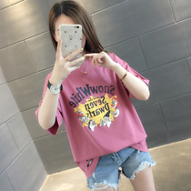 Short-sleeved T-shirt womens spring and summer 2021 New loose European station pure cotton European product body foreign style shirt