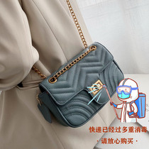 France Cone Koery genuine leather bag for women 2022 new wave inclined satchel chain foreign air fashion small square bag
